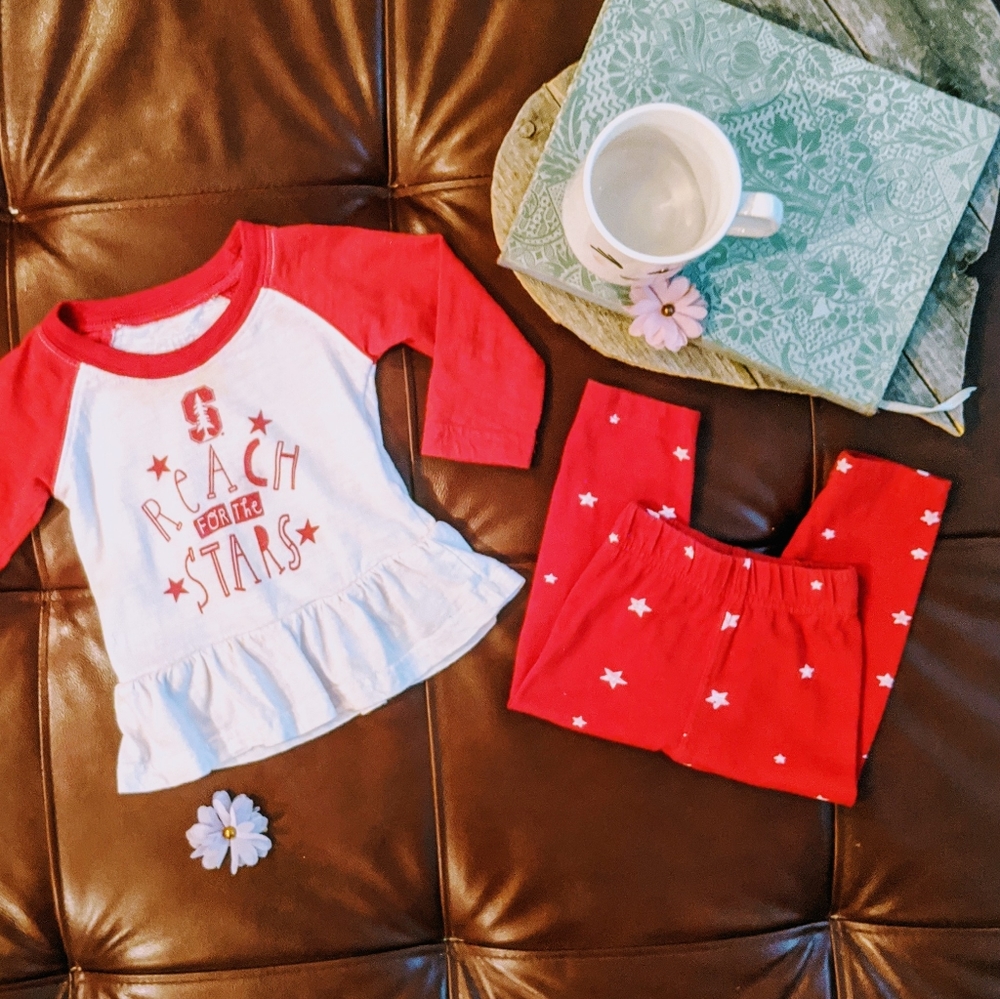 Stanford University Star Leggings Set 6M